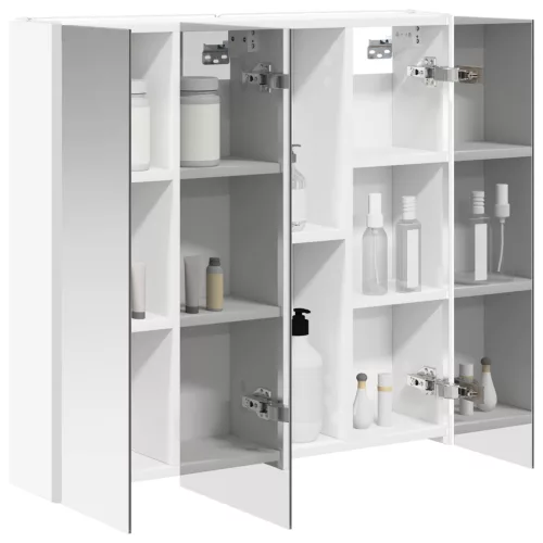  Fürdőszobai tükörszekrény Fehér 73.5 x 15.5 x 70 cm Faanyag