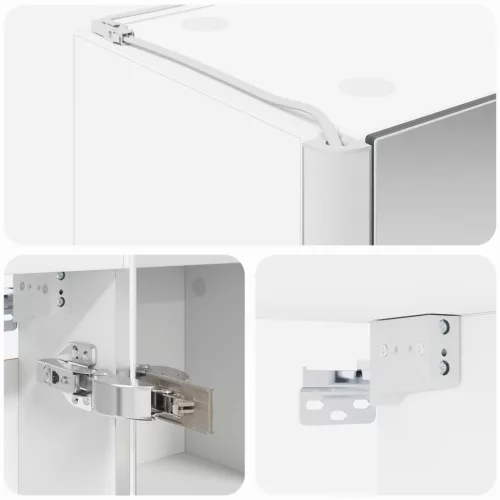  Fürdőszobai tükörszekrény Fehér 73.5 x 15.5 x 70 cm Faanyag