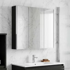    Fürdőszobai tükörszekrény Fekete tölgy 73.5 x 15.5 x 70 cm