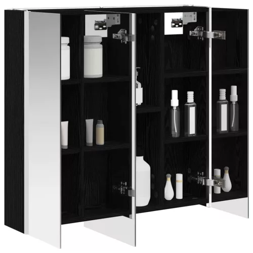  Fürdőszobai tükörszekrény Fekete tölgy 73.5 x 15.5 x 70 cm