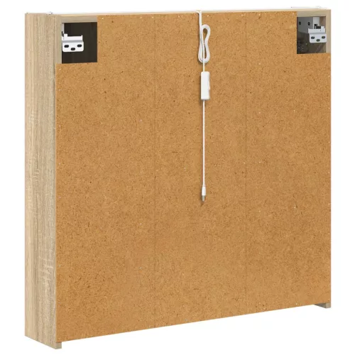  Fürdőszobai tükörszekrény Sonoma tölgy 73.5 x 15.5 x 70 cm