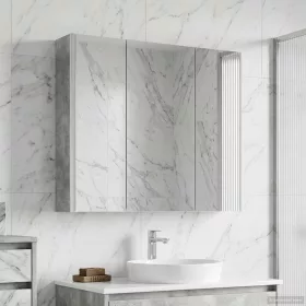    Fürdőszobai tükörszekrény Beton Szürke 73.5 x 15.5 x 70 cm