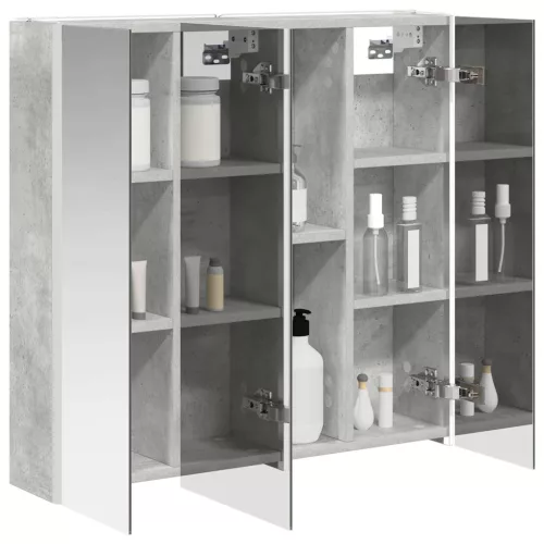  Fürdőszobai tükörszekrény Beton Szürke 73.5 x 15.5 x 70 cm