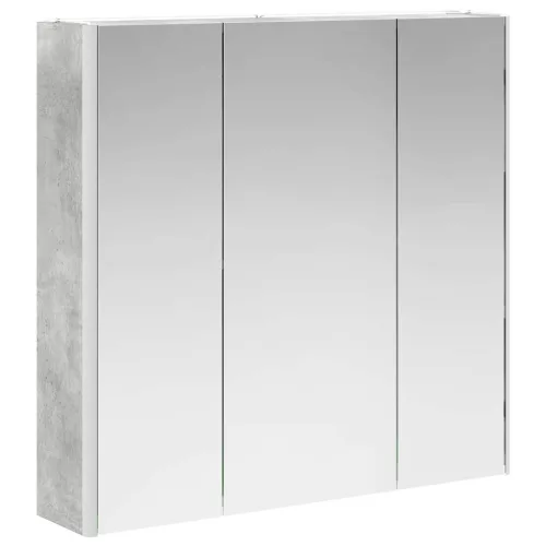  Fürdőszobai tükörszekrény Beton Szürke 73.5 x 15.5 x 70 cm