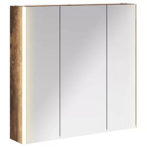  Fürdőszobai tükörszekrény Füstölt tölgy 73.5 x 15.5 x 70 cm