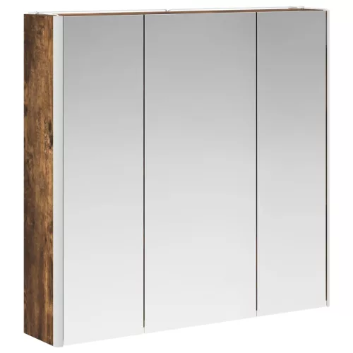  Fürdőszobai tükörszekrény Füstölt tölgy 73.5 x 15.5 x 70 cm