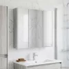  Fürdőszobai tükörszekrény Szürke Sonoma 73.5 x 15.5 x 70 cm