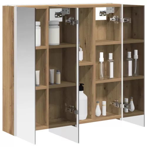  Fürdőszobai tükörszekrény Művészi tölgy 73.5 x 15.5 x 70 cm