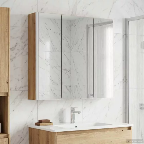  Fürdőszobai tükörszekrény Művészi tölgy 73.5 x 15.5 x 70 cm