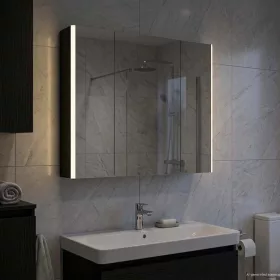    Fürdőszobai tükörszekrény Fekete tölgy 83,5 x 15,5 x 70 cm