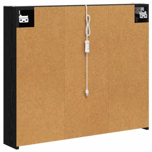  Fürdőszobai tükörszekrény Fekete tölgy 83,5 x 15,5 x 70 cm