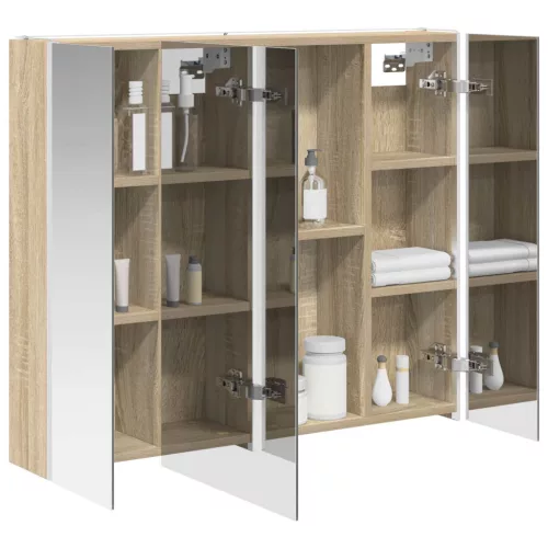  Fürdőszobai tükörszekrény Sonoma tölgy 83,5 x 15,5 x 70 cm