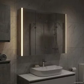    Fürdőszobai tükörszekrény Beton Szürke 83,5 x 15,5 x 70 cm