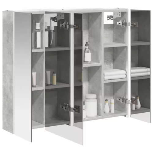  Fürdőszobai tükörszekrény Beton Szürke 83,5 x 15,5 x 70 cm