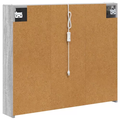  Fürdőszobai tükörszekrény Szürke Sonoma 83,5 x 15,5 x 70 cm