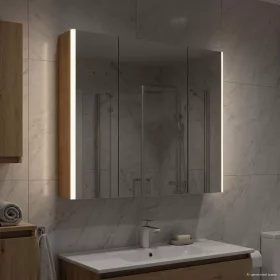    Fürdőszobai tükörszekrény Művészi tölgy 83,5 x 15,5 x 70 cm