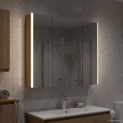  Fürdőszobai tükörszekrény Művészi tölgy 83,5 x 15,5 x 70 cm