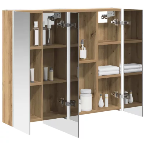  Fürdőszobai tükörszekrény Művészi tölgy 83,5 x 15,5 x 70 cm