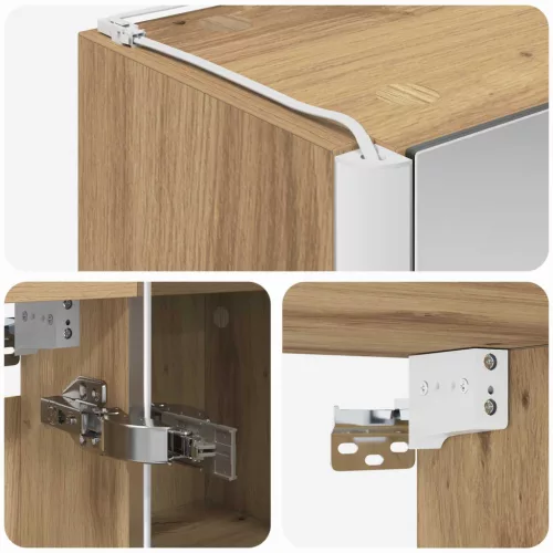  Fürdőszobai tükörszekrény Művészi tölgy 83,5 x 15,5 x 70 cm