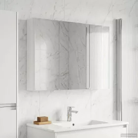    Fürdőszobai tükörszekrény Fehér 103,5 x 15,5 x 70 cm Faanyag