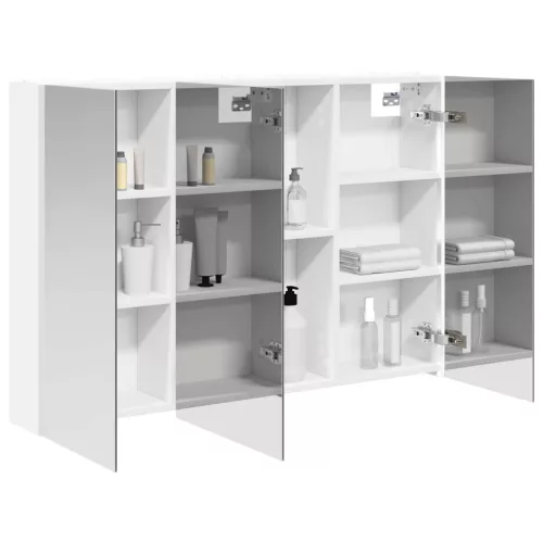  Fürdőszobai tükörszekrény Fehér 103,5 x 15,5 x 70 cm Faanyag