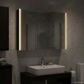    Fürdőszobai tükörszekrény Fekete tölgy 103,5 x 15,5 x 70 cm