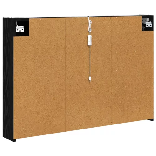  Fürdőszobai tükörszekrény Fekete tölgy 103,5 x 15,5 x 70 cm