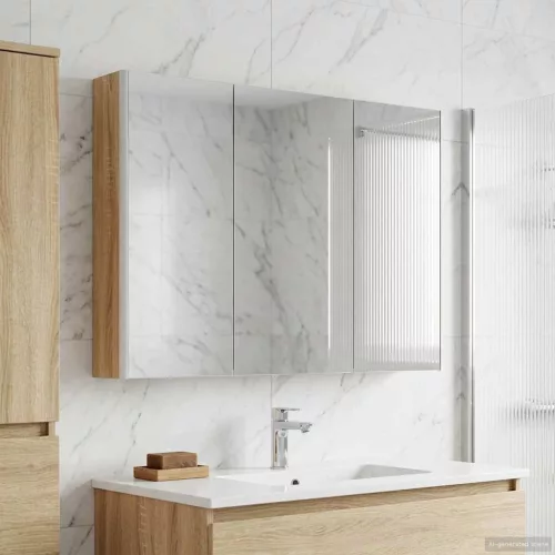  Fürdőszobai tükörszekrény Sonoma tölgy 103,5 x 15,5 x 70 cm