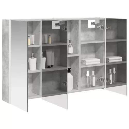  Fürdőszobai tükörszekrény Beton Szürke 103,5 x 15,5 x 70 cm