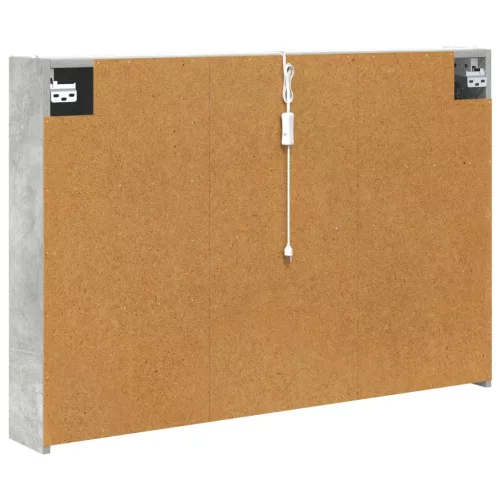  Fürdőszobai tükörszekrény Beton Szürke 103,5 x 15,5 x 70 cm