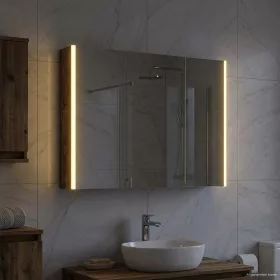    Fürdőszobai tükörszekrény Füstölt tölgy 103,5 x 15,5 x 70 cm