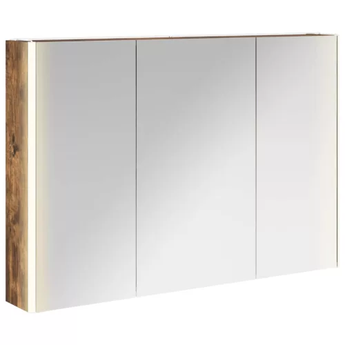  Fürdőszobai tükörszekrény Füstölt tölgy 103,5 x 15,5 x 70 cm