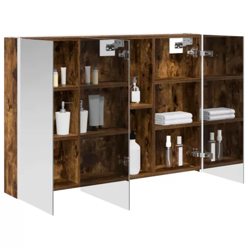  Fürdőszobai tükörszekrény Füstölt tölgy 103,5 x 15,5 x 70 cm