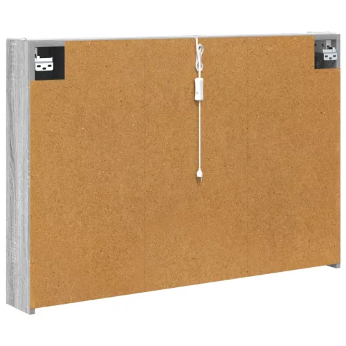  Fürdőszobai tükörszekrény Szürke Sonoma 103,5 x 15,5 x 70 cm