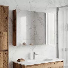    Fürdőszobai tükörszekrény Öreg fa 103,5 x 15,5 x 70 cm Faanyag