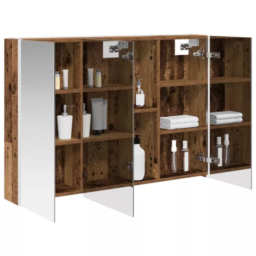  Fürdőszobai tükörszekrény Öreg fa 103,5 x 15,5 x 70 cm Faanyag