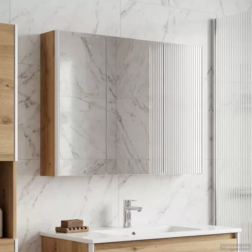  Fürdőszobai tükörszekrény Művészi tölgy 103,5 x 15,5 x 70 cm