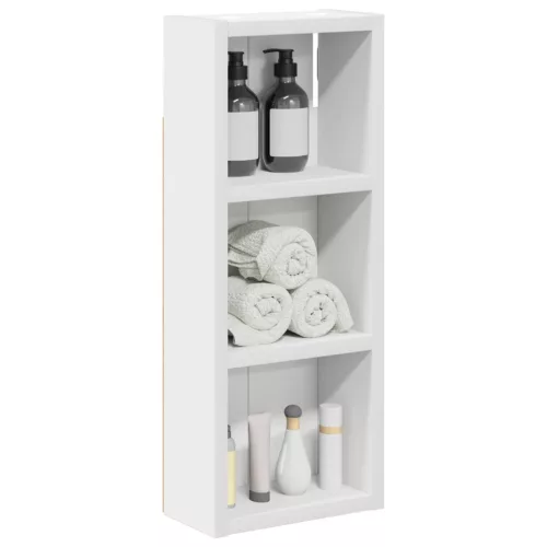  Fürdőszobai faliszekrény Fehér 20 x 10 x 50 cm Mérnöki fa