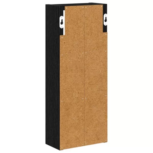  Fürdőszobai faliszekrény polcokkal Fekete Tölgy 20 x 10 x 50 cm