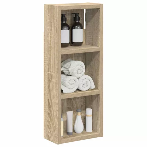  Fürdőszobai faliszekrény polcokkal Sonoma tölgy 20 x 10 x 50 cm