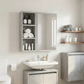    Fürdőszobai faliszekrény polcokkal Beton Szürke 20 x 10 x 50 cm