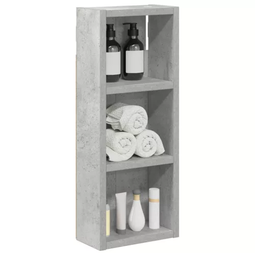  Fürdőszobai faliszekrény polcokkal Beton Szürke 20 x 10 x 50 cm