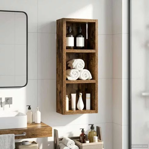  Fürdőszobai faliszekrény Füstölt Tölgy 20 x 10 x 50 cm