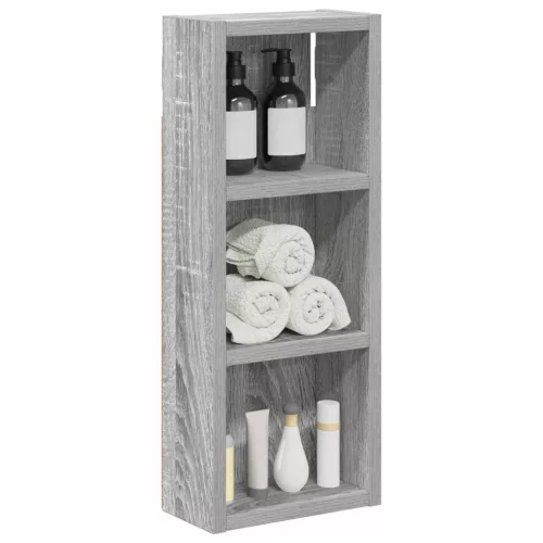  Fürdőszobai faliszekrény Szürke Sonoma 20 x 10 x 50 cm