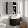 Fürdőszobai faliszekrény Fekete Tölgy 20 x 10 x 60,5 cm