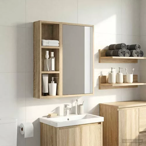  Fürdőszobai faliszekrény Sonoma tölgy 20 x 10 x 60,5 cm