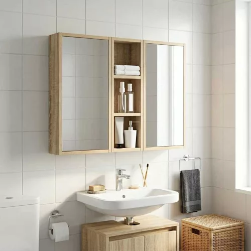  Fürdőszobai faliszekrény Sonoma tölgy 20 x 10 x 60,5 cm