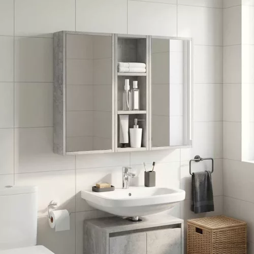  Fürdőszobai faliszekrény Beton Szürke 20 x 10 x 60,5 cm