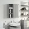  Fürdőszobai faliszekrény Szürke Sonoma 20 x 10 x 60,5 cm