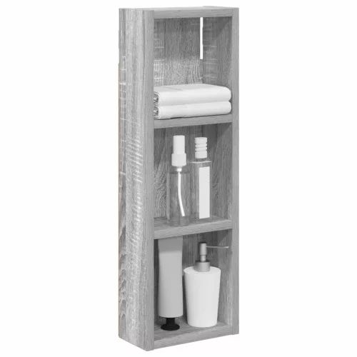  Fürdőszobai faliszekrény Szürke Sonoma 20 x 10 x 60,5 cm